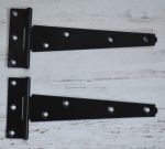 6" - 150mm Light Duty Black Tee Hinges for Sheds, Avery, Kennel, Rabbit Hutches (121A-6")